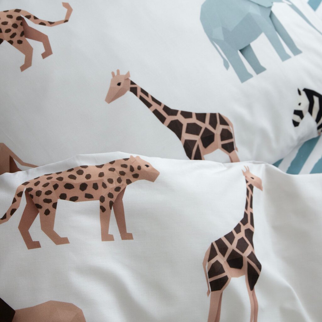 Studio Ditte kinderdekbedovertrek safari 140x200/70x60 - licht grijs - Afbeelding 3