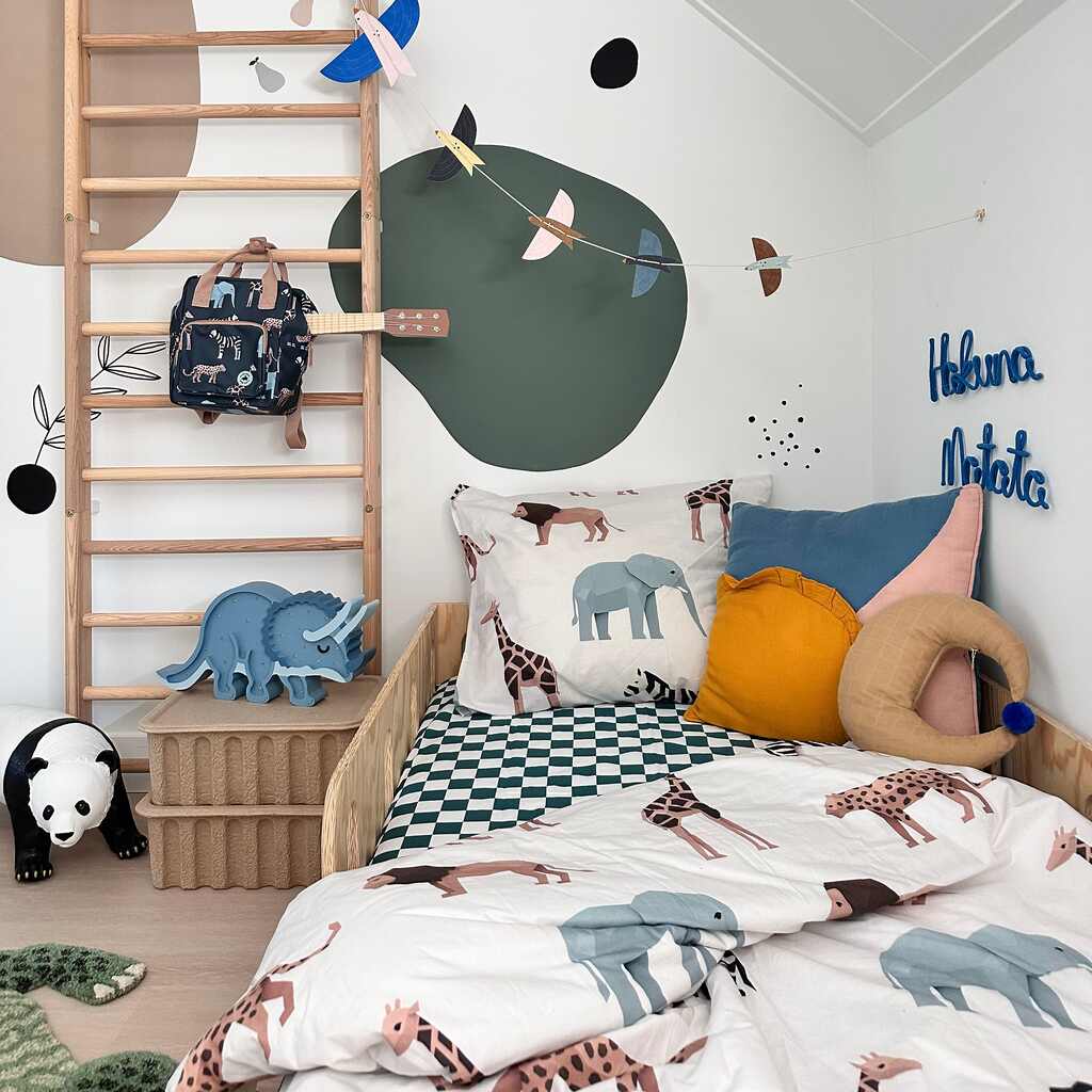 Studio Ditte kinderdekbedovertrek safari 140x200/70x60 - licht grijs - Afbeelding 5