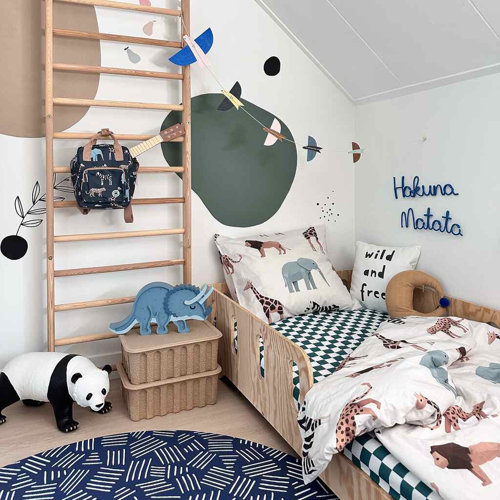 Studio Ditte kinderdekbedovertrek safari 140x200/70x60 - licht grijs - Afbeelding 6