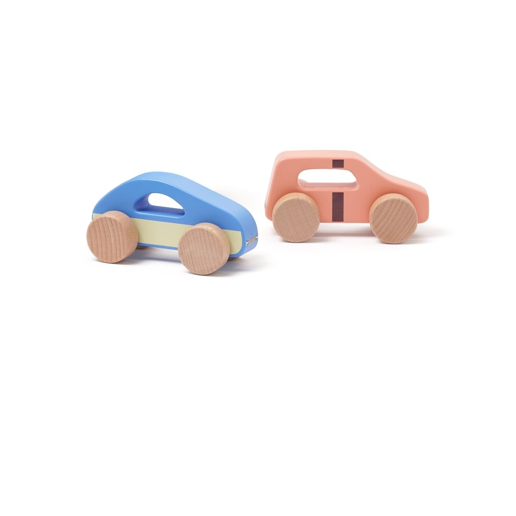 Kids Concept speelgoed auto's set van twee met dubbele garage - Aiden - Afbeelding 2