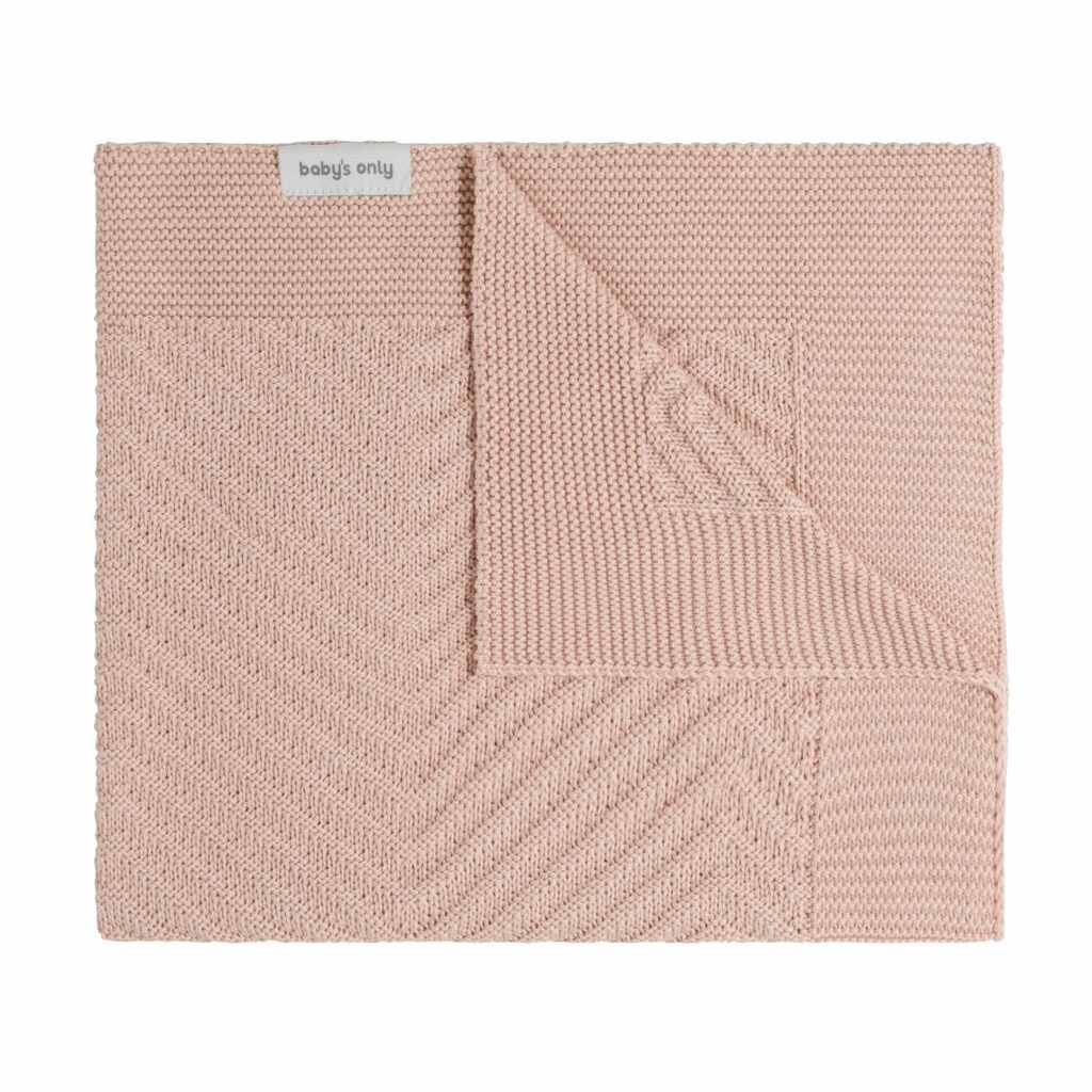 Baby's Only wiegdeken gebreid Grace 70x95 - roze