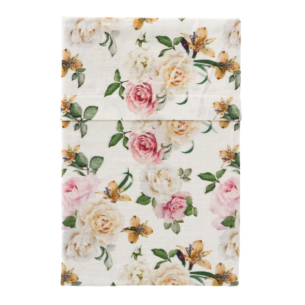 Cottonbaby ledikantlaken soft roses 120x150 - bloemen