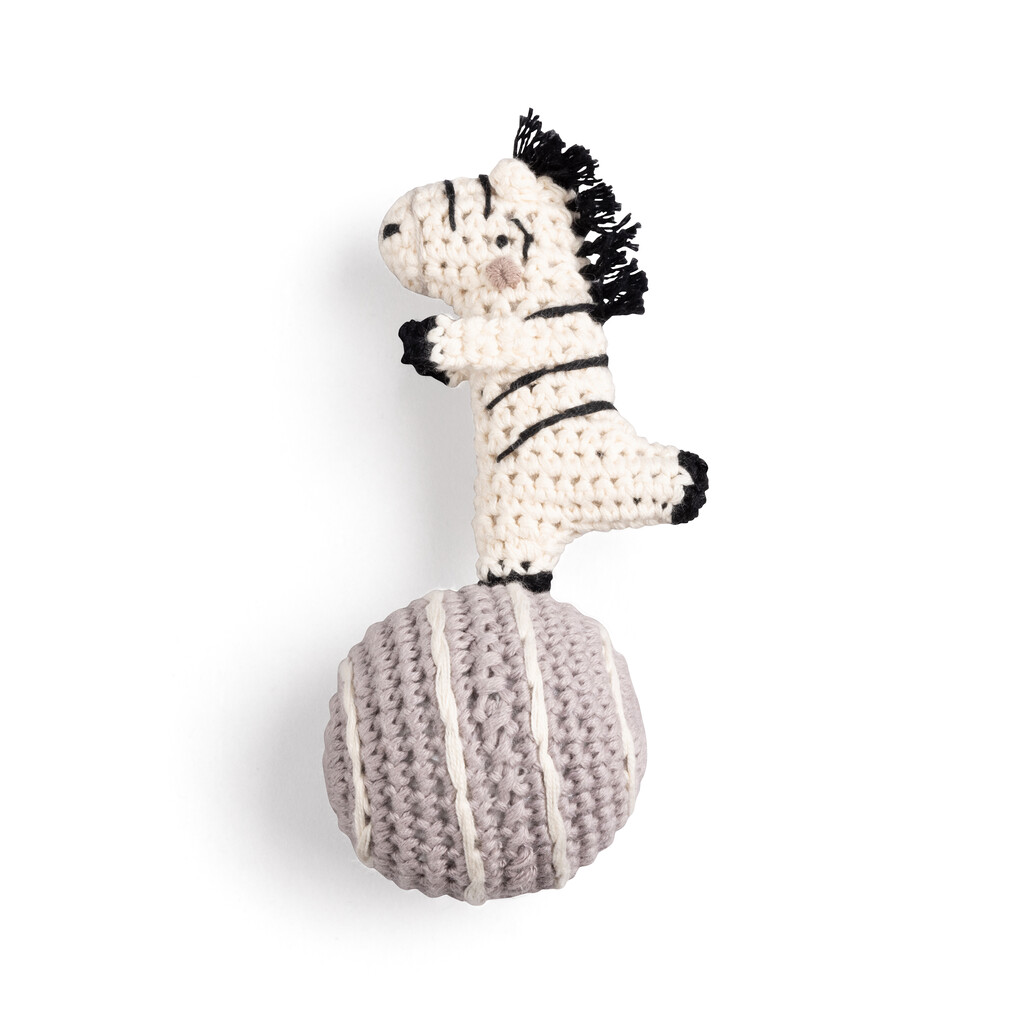 Sebra gehaakte rammelaar zebra