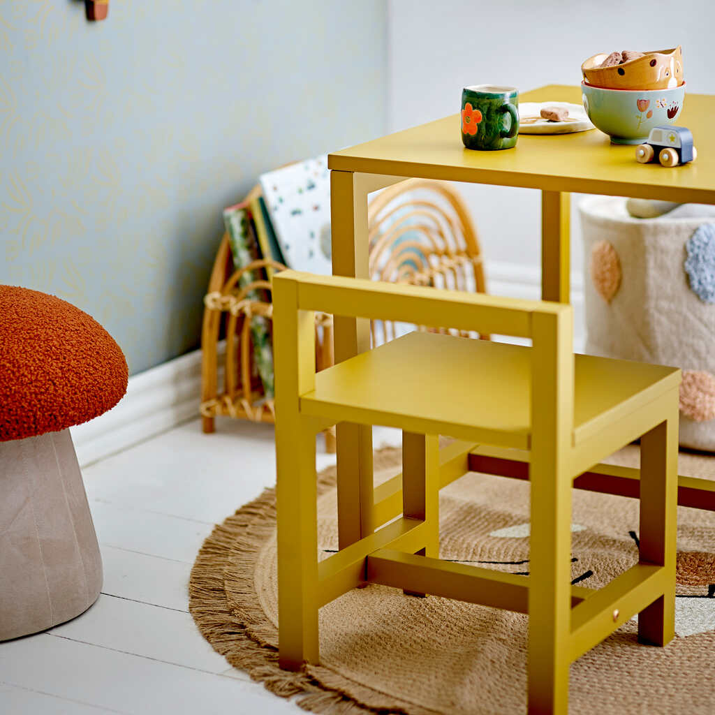 Bloomingville MINI rond vloerkleed Harrison - beige / 100 cm - Afbeelding 3
