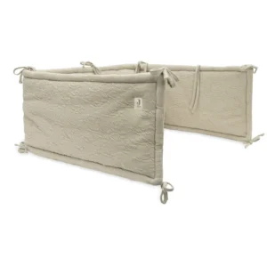 Jollein bedomrander soft waves 180x30 - olive green