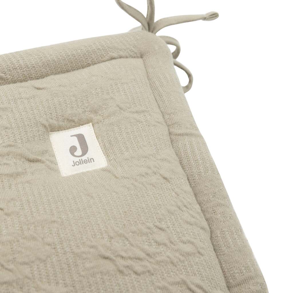Jollein bedomrander soft waves 180x30 - olive green - Afbeelding 3