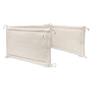 Jollein gebreide bedomrander grain 180x30 - oatmeal / beige