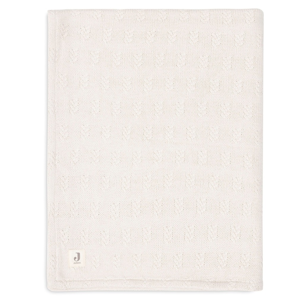 Jollein gebreide ledikantdeken grain velvet 100x150 - oatmeal - Afbeelding 2