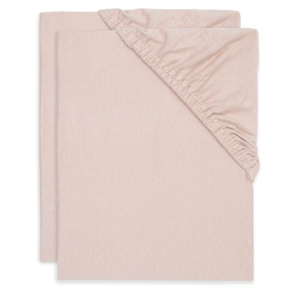 Jollein hoeslaken wieg set van twee 40x80 - wild rose