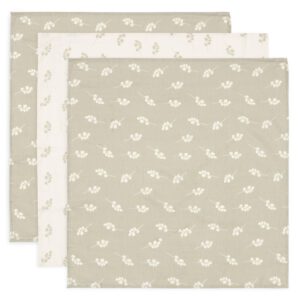 Jollein hydrofiele doeken set van drie 70x70 - twig olive green