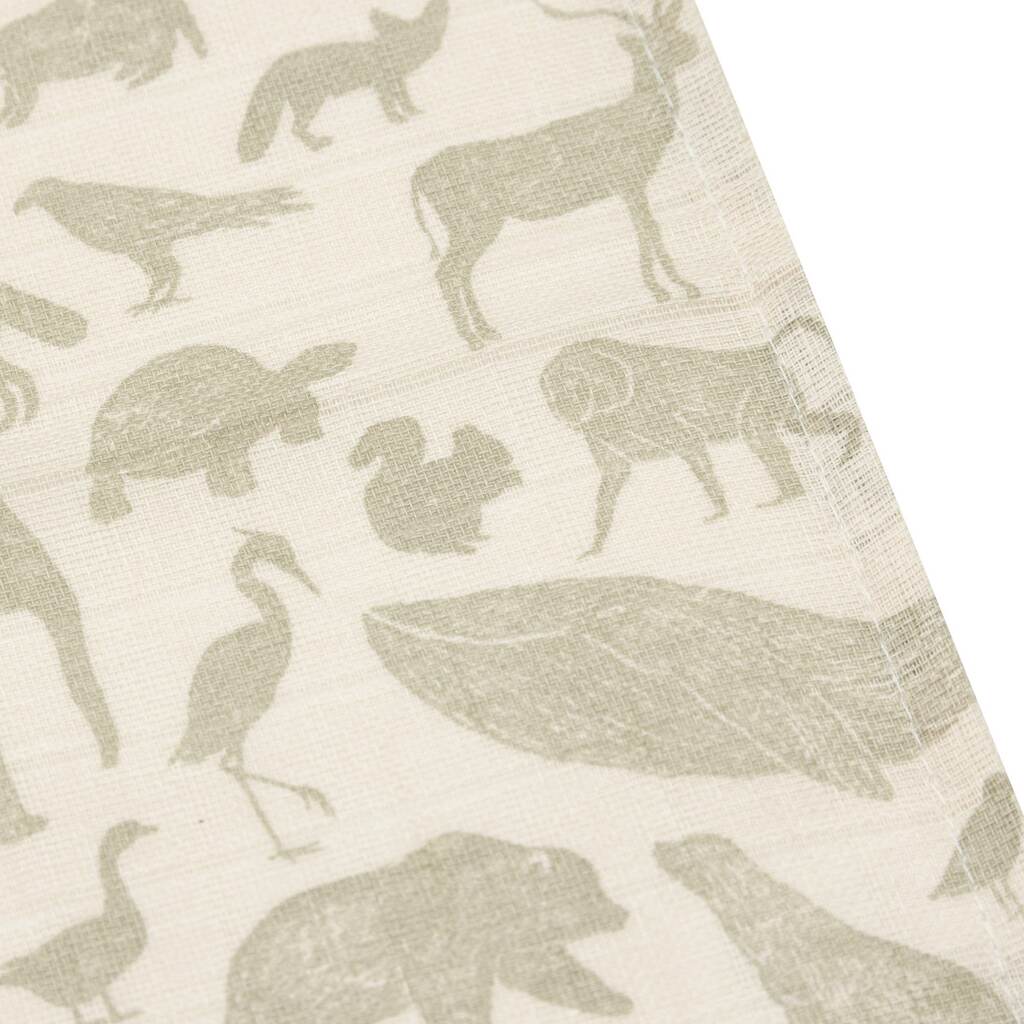 Jollein hydrofiele doeken XL set van twee - 115x115 cm / animals olive green - Afbeelding 3