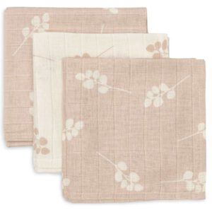 Jollein hydrofiele spuugdoekjes set van drie - twig wild rose