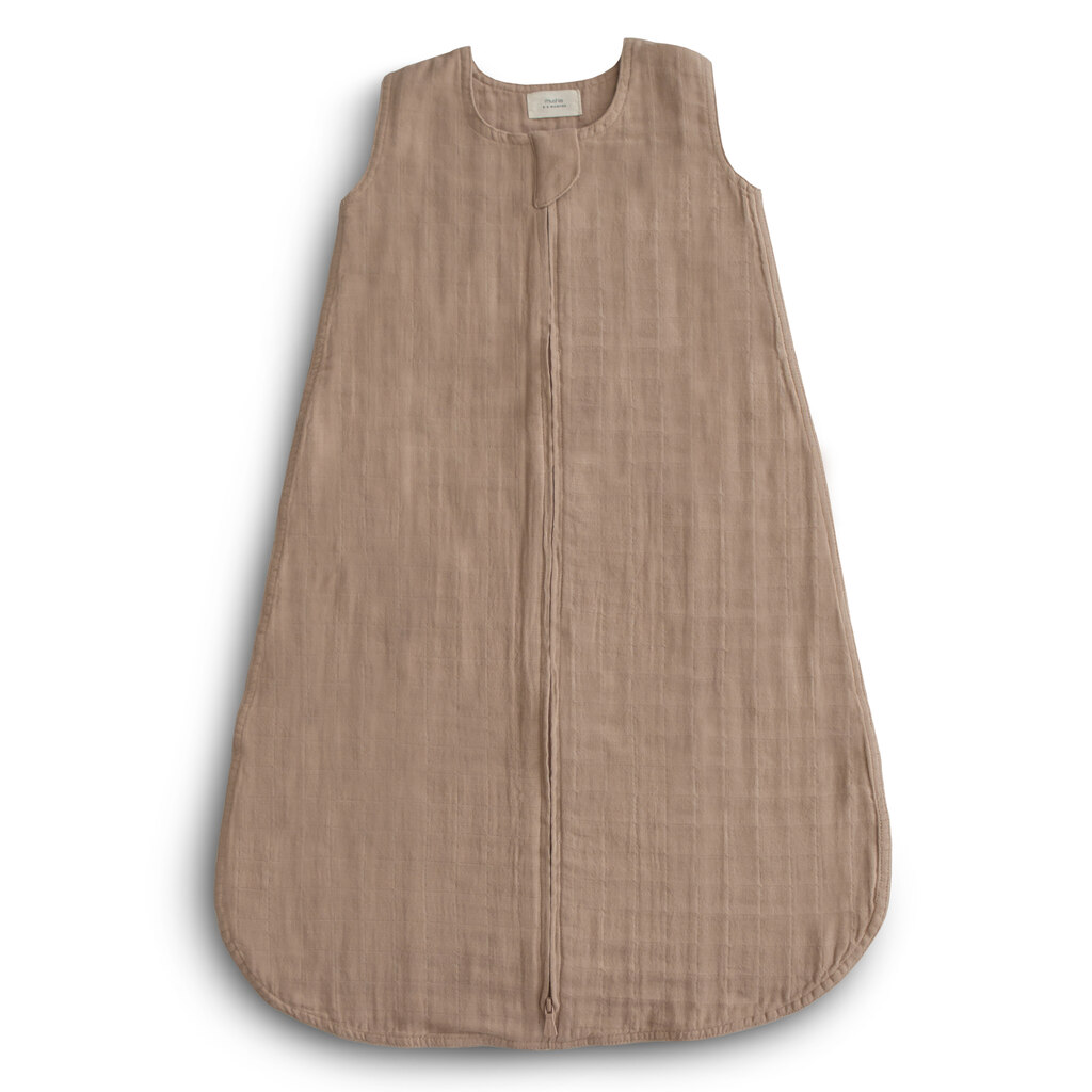 Mushie zomer babyslaapzak 70 cm / 0-6 maanden korte mouw - bruin