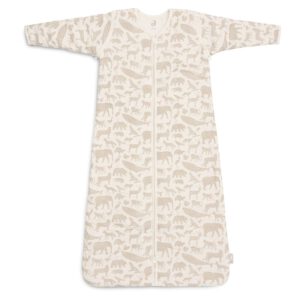 Jollein winter slaapzak 110 cm / 18-36 maanden lange mouw - animals nougat beige