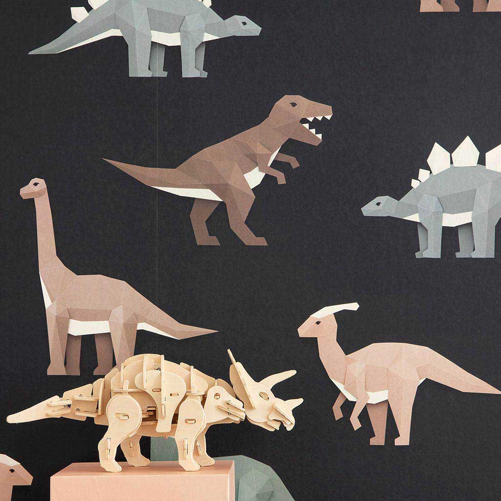 Studio Ditte behang - dino / donker grijs - Afbeelding 4