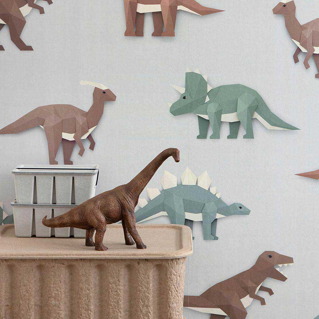 Studio Ditte behang - dino / licht grijs - Afbeelding 3