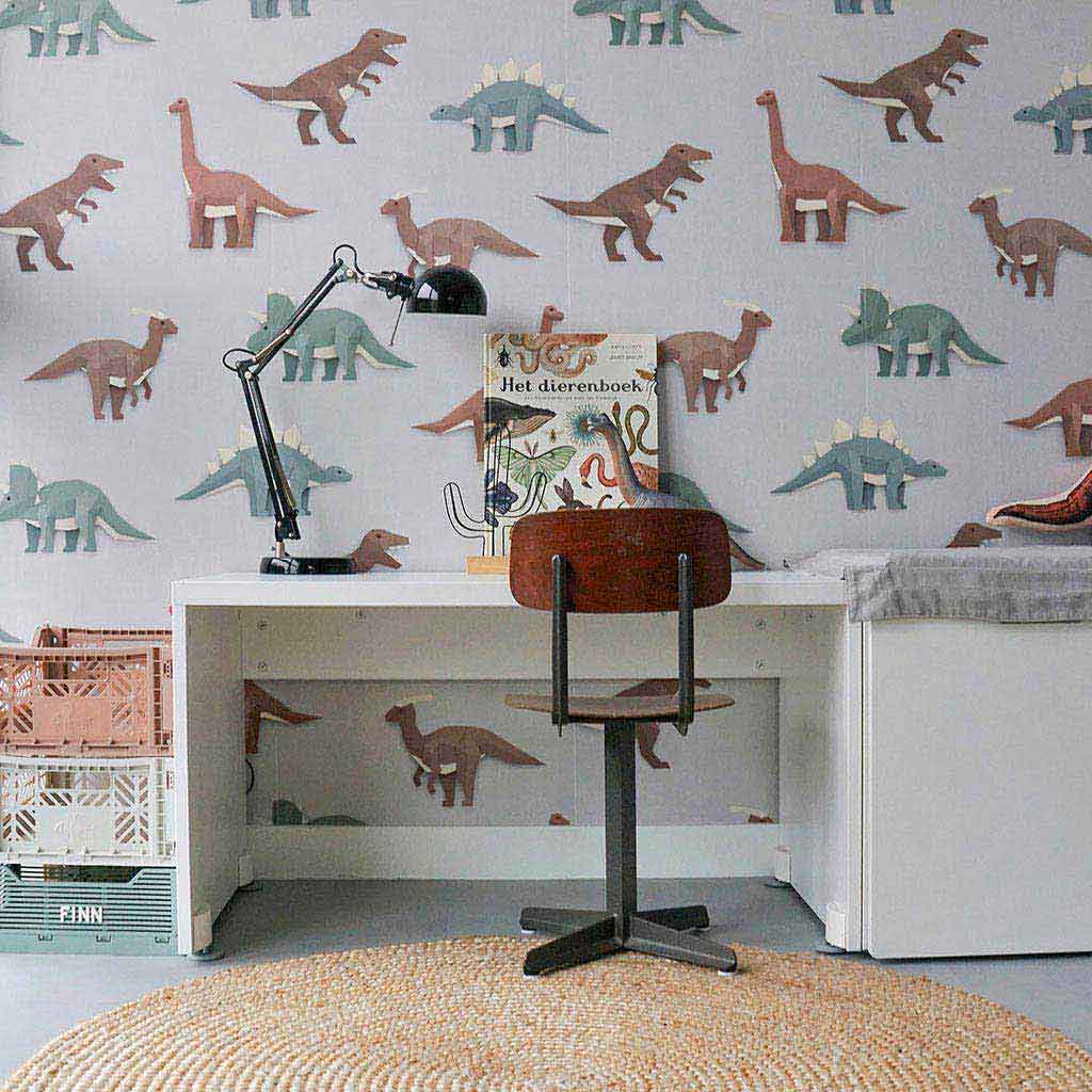 Studio Ditte behang - dino / licht grijs - Afbeelding 6
