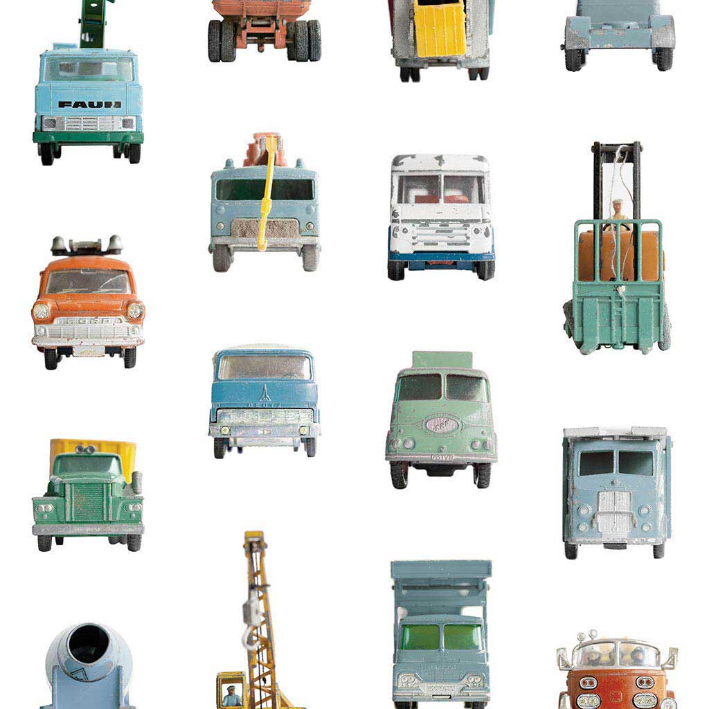 Studio Ditte behang - werkauto / wit