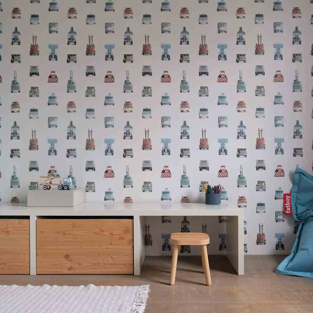 Studio Ditte behang - werkauto / wit - Afbeelding 9