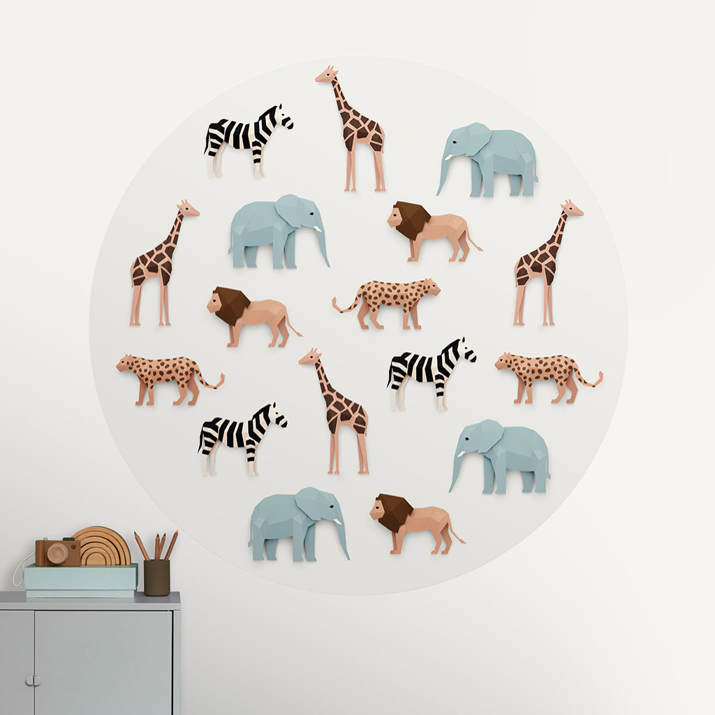 Studio Ditte behangcirkel safari - 142,5 cm - Afbeelding 2