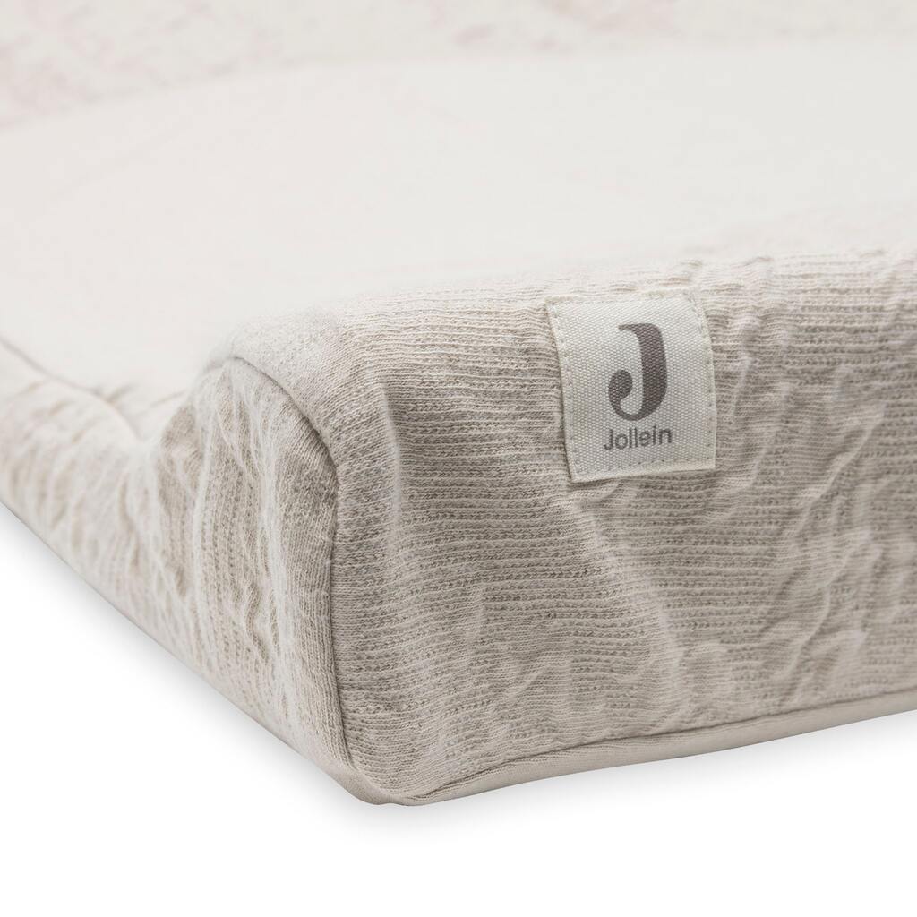 Jollein aankleedkussenhoes soft waves - 50x70 cm /nougat - Afbeelding 3