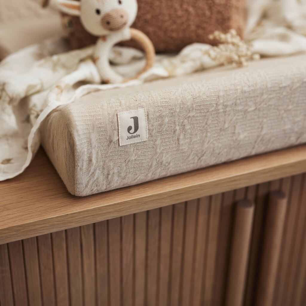 Jollein aankleedkussenhoes soft waves - 50x70 cm /nougat - Afbeelding 6