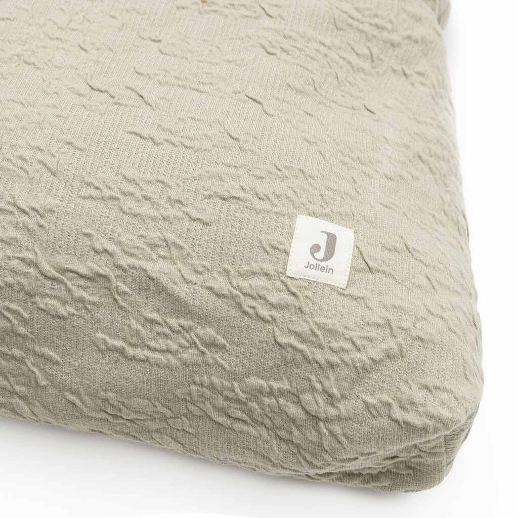 Jollein aankleedkussenhoes soft waves - 50x70 cm /olive green - Afbeelding 4