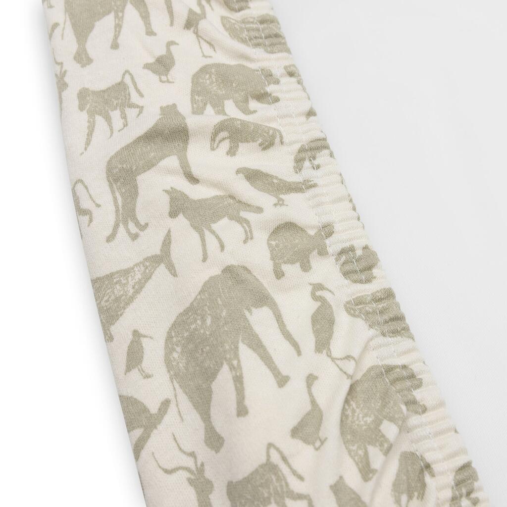 Jollein hoeslaken wieg 40x80/50x90 - animals olive green - Afbeelding 4
