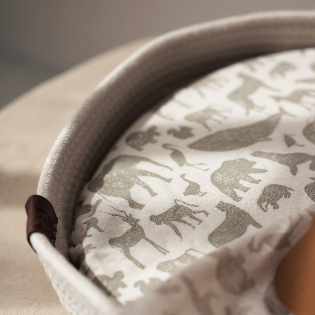 Jollein hoeslaken wieg 40x80/50x90 - animals olive green - Afbeelding 6