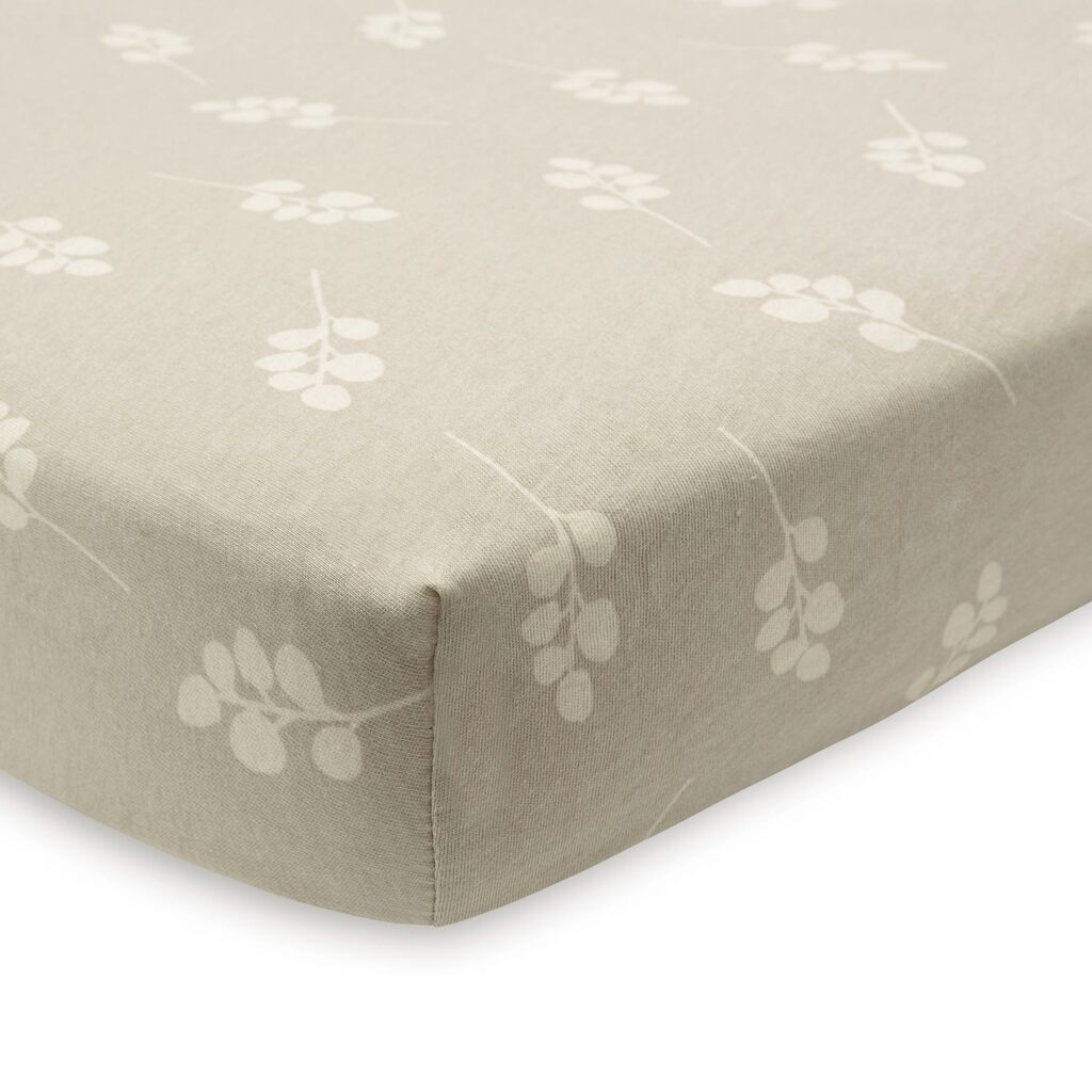 Jollein hoeslaken ledikant 60x120 - twig olive green - Afbeelding 3