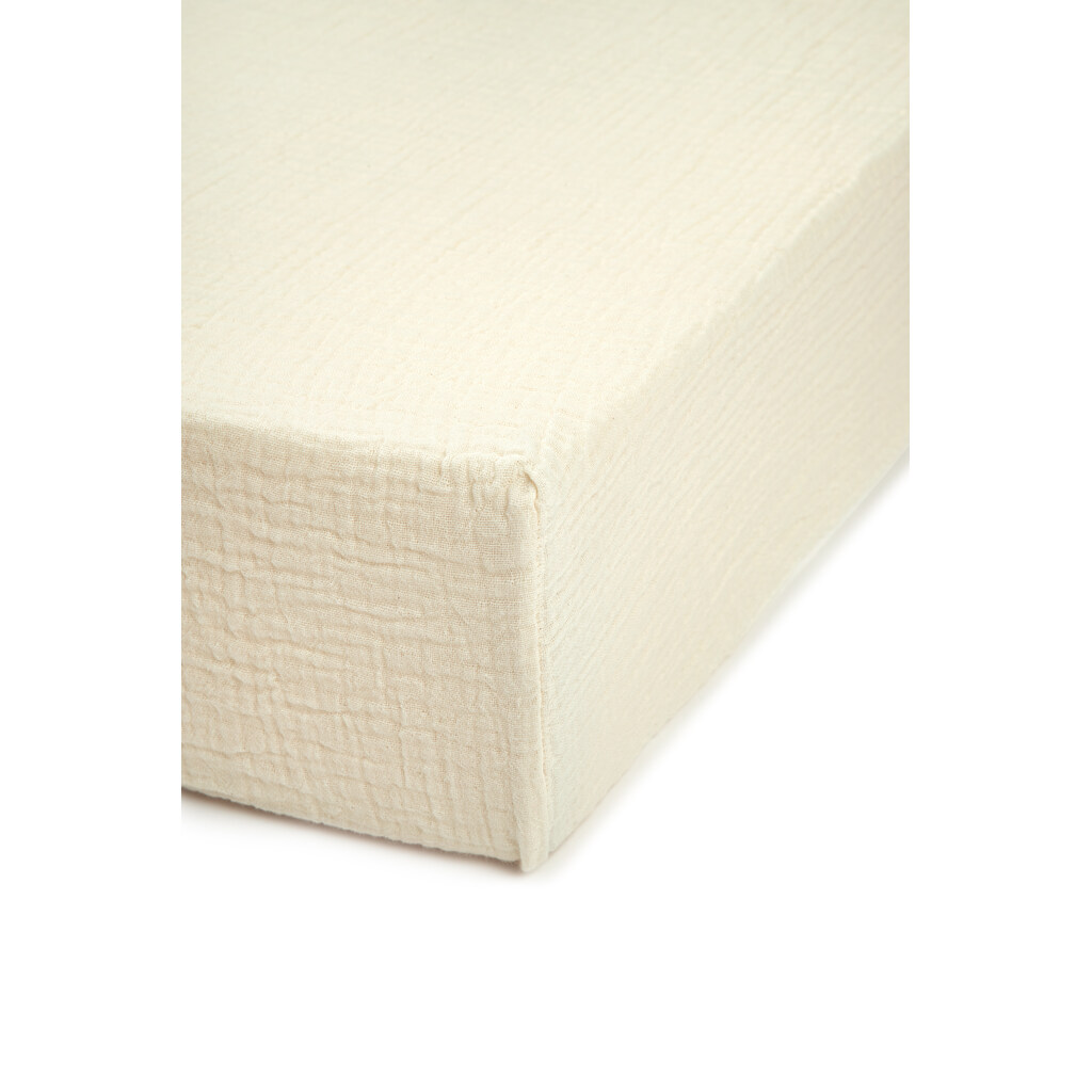 Nobodinoz hoeslaken ledikant wabi sabi 70x140 - natural beige - Afbeelding 2