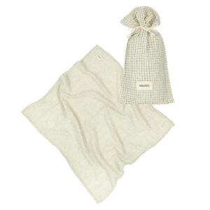 Nobodinoz hydrofiele doek wabi sabi 70x70 - blue grid