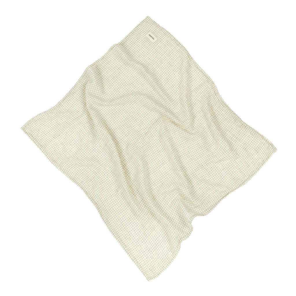 Nobodinoz hydrofiele doek wabi sabi 70x70 - blue grid - Afbeelding 3