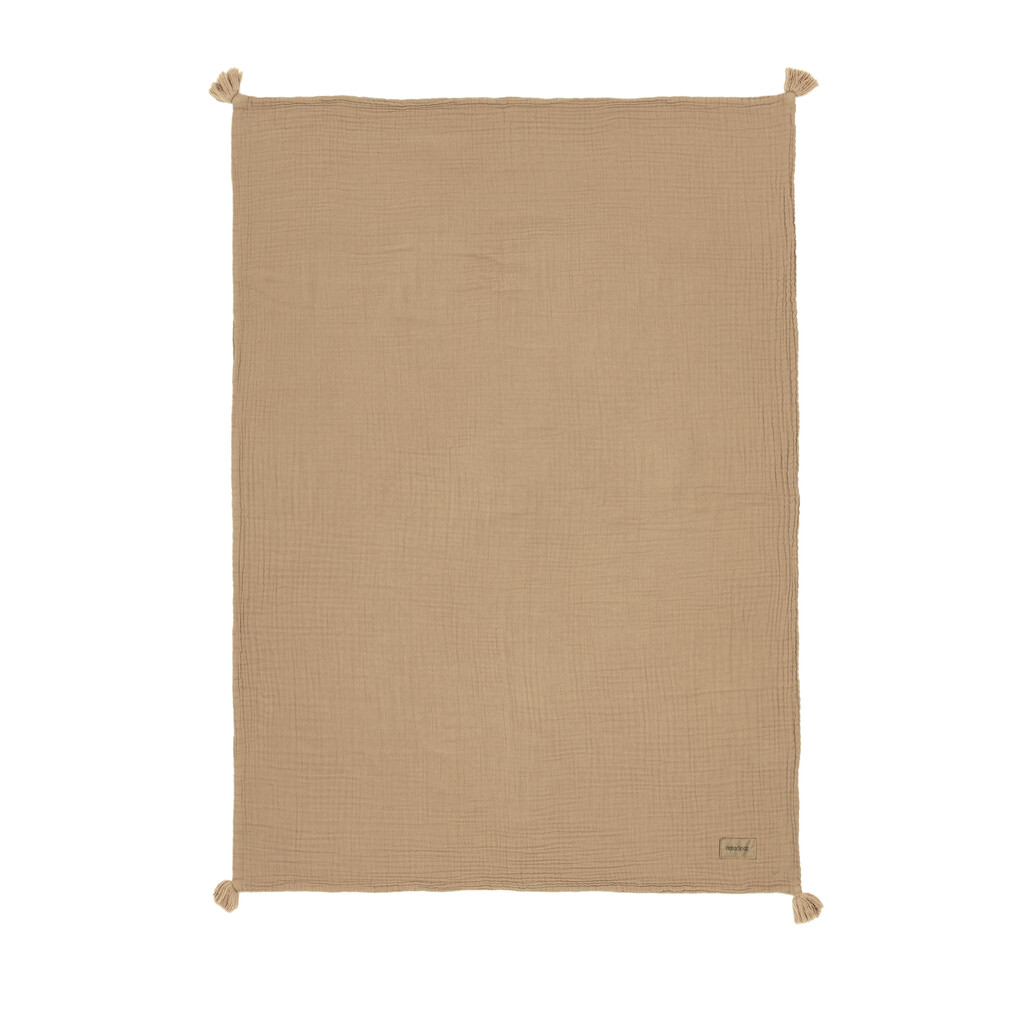 Nobodinoz wiegdeken wabi sabi 65x100 - bruin - Afbeelding 2