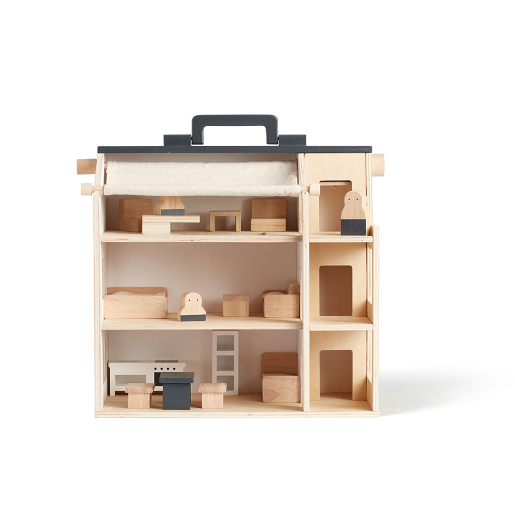 Kid's Concept houten poppenhuis met meubels