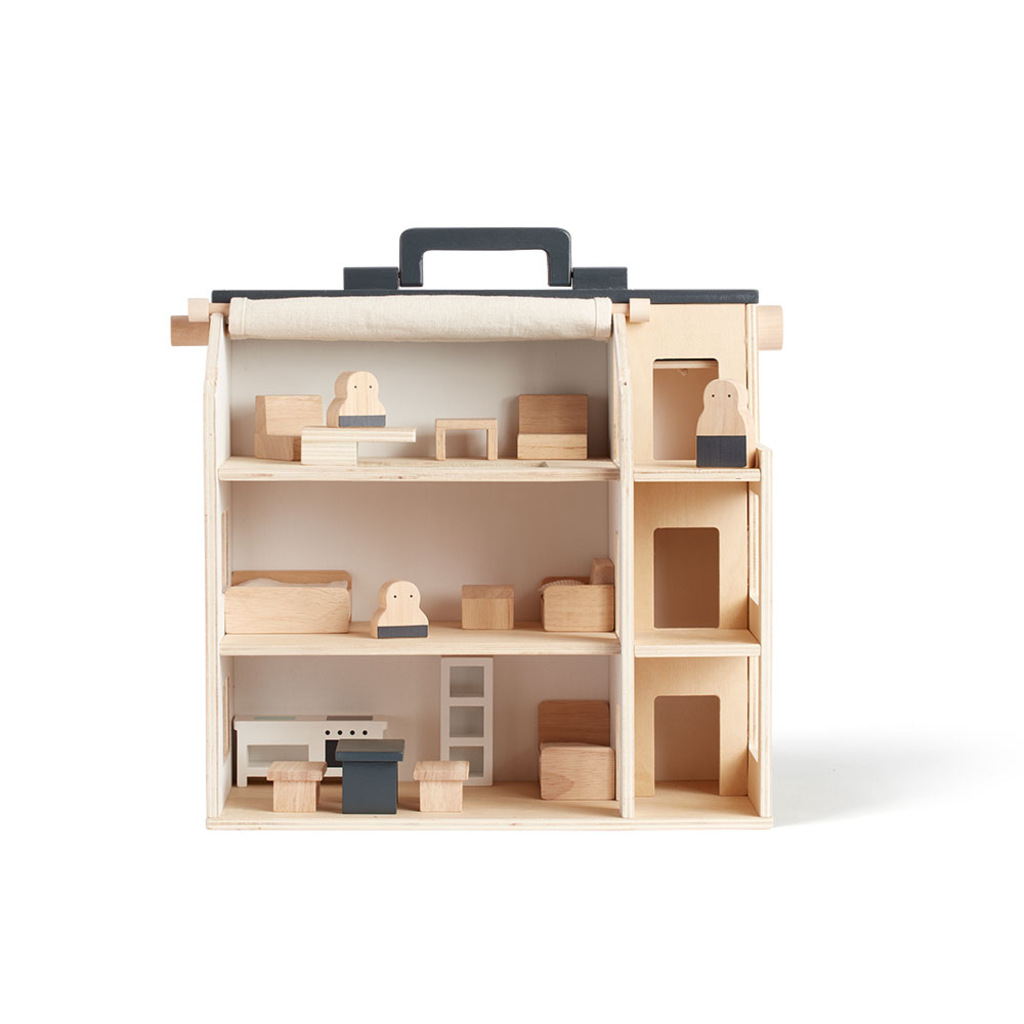 Kid's Concept houten poppenhuis met meubels - Afbeelding 2