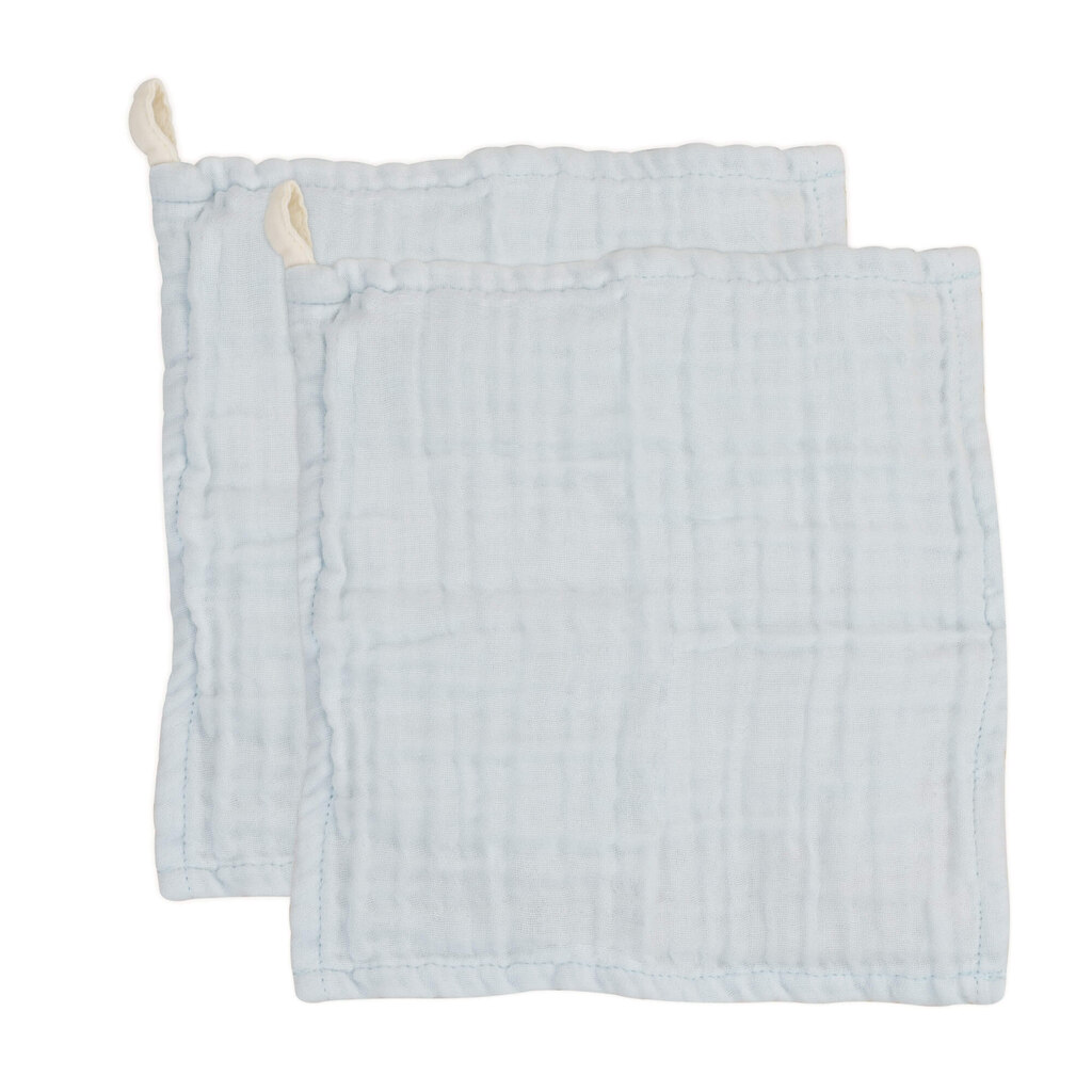 Baby Bello hydrofiele spuugdoekjes set van twee - cashmere blue / blauw