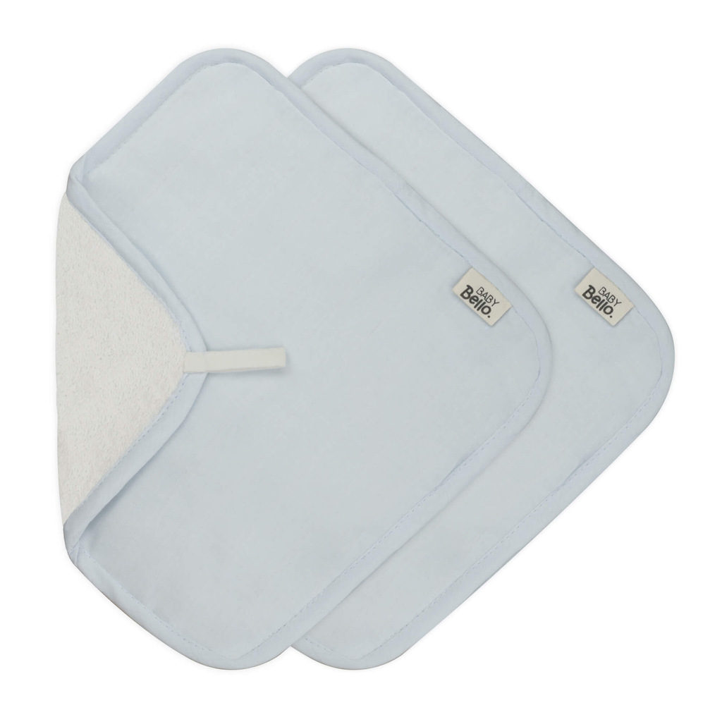 Baby Bello washandjes set van twee - cashmere blue / blauw