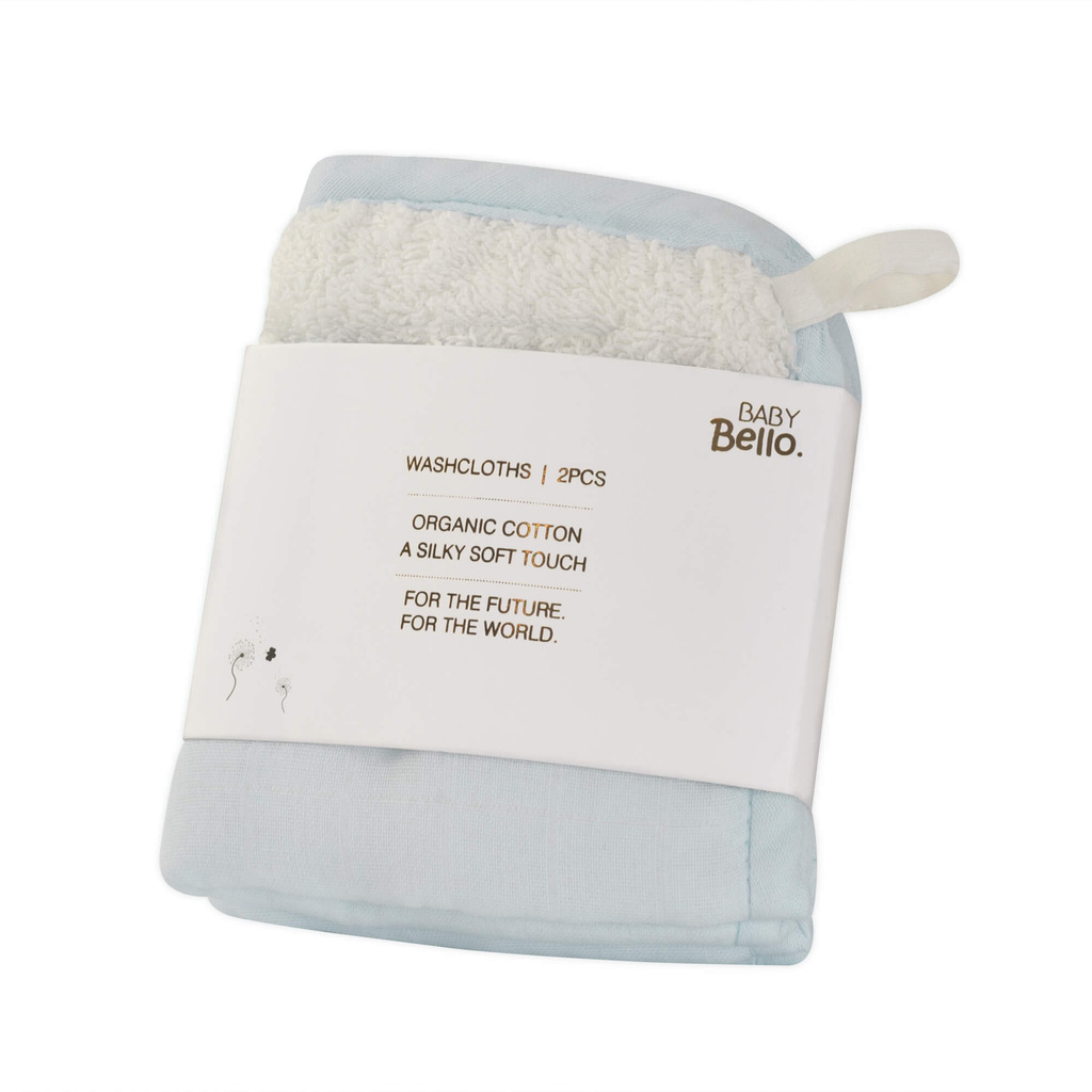 Baby Bello washandjes set van twee - cashmere blue / blauw - Afbeelding 2