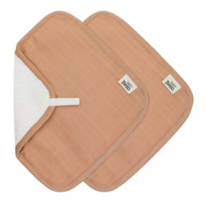 Baby Bello washandjes set van twee - pastry shell / abrikoos