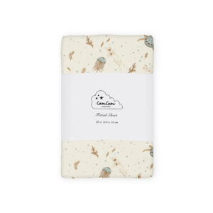 Cam Cam hoeslaken met print 60x120 - sea garden