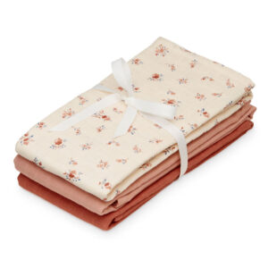 Cam Cam hydrofiele doeken set van drie 70x70 - berries, sienna, roze