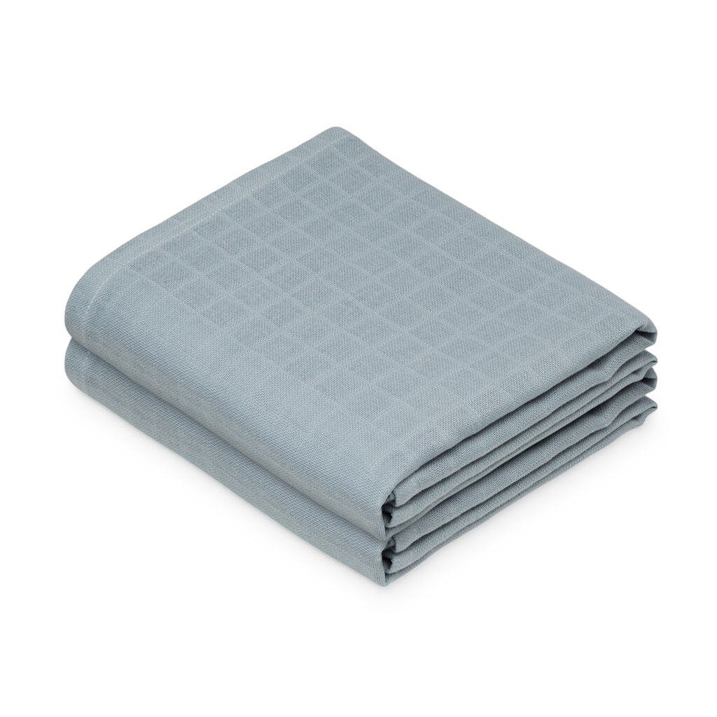 Cam Cam hydrofiele doeken set van twee 70x70 - florentine blue/blauw