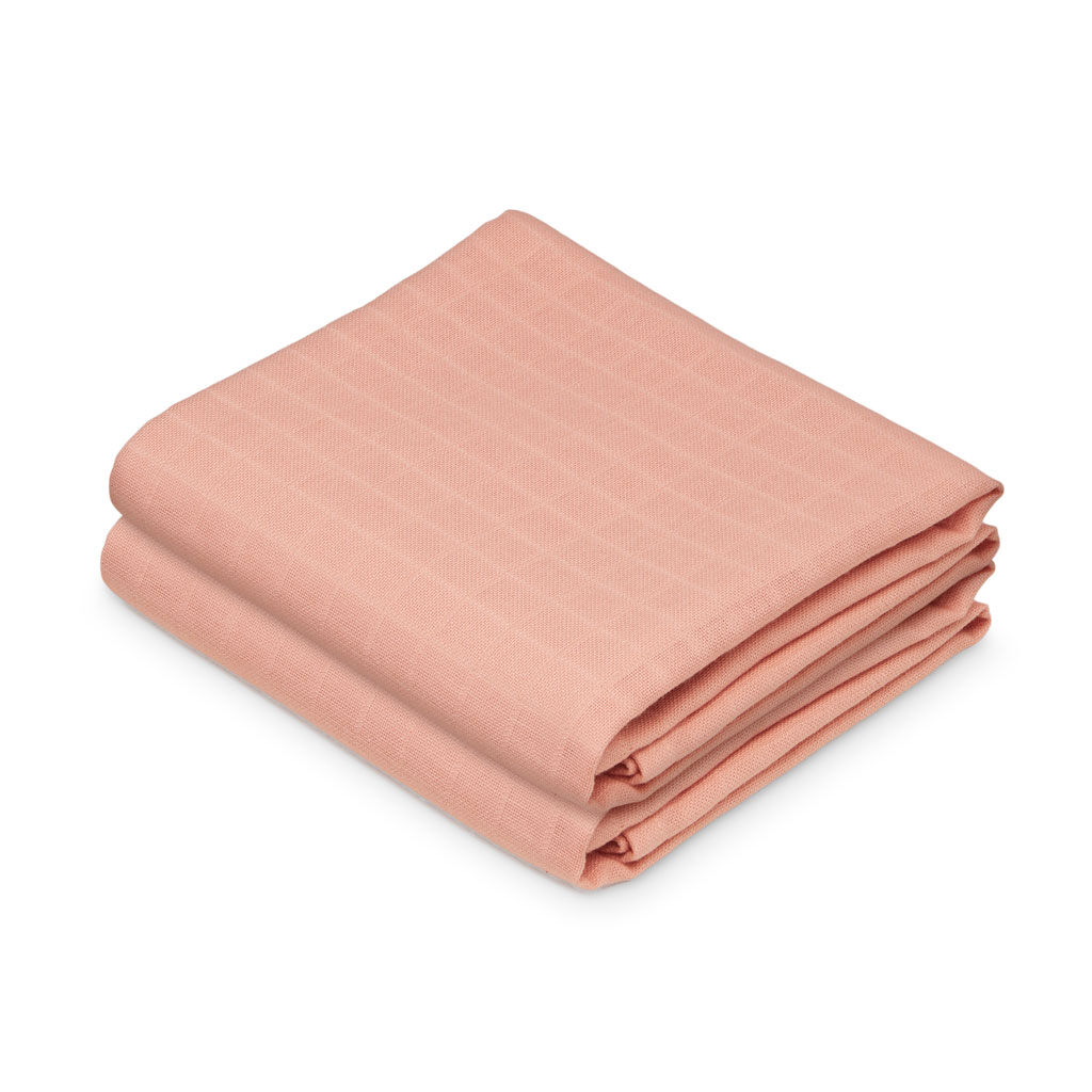 Cam Cam hydrofiele doeken set van twee 70x70 - sorbet/roze