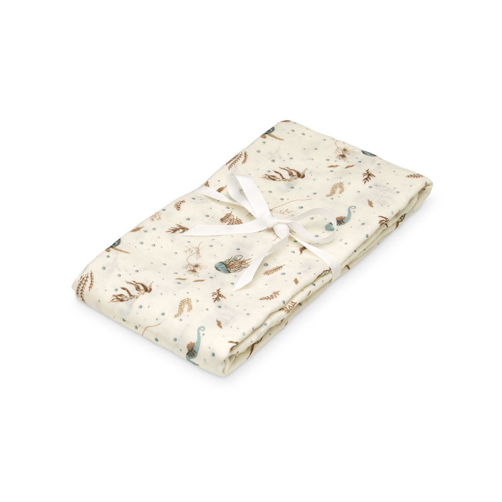 Cam Cam hydrofiele doek XL met print 120x120 - sea garden