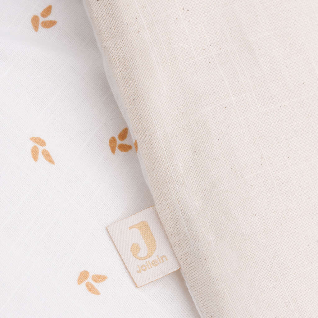 Jollein dekbedovertrekset ledikant reversible harvest 100x140/40x60 - beige - Afbeelding 2