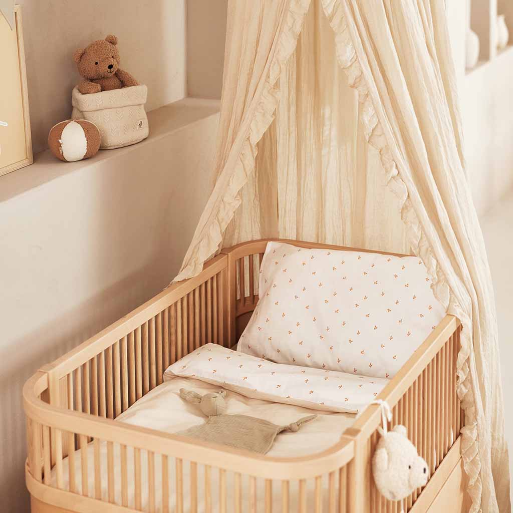 Jollein dekbedovertrekset ledikant reversible harvest 100x140/40x60 - beige - Afbeelding 5