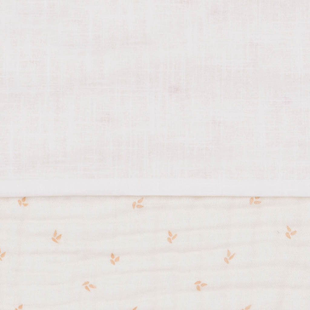 Jollein wieglaken slub 75x100 - ivory/wit