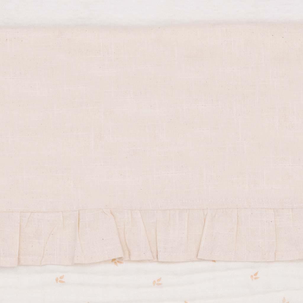 Jollein wieglaken ruffle 75x100 - warm white