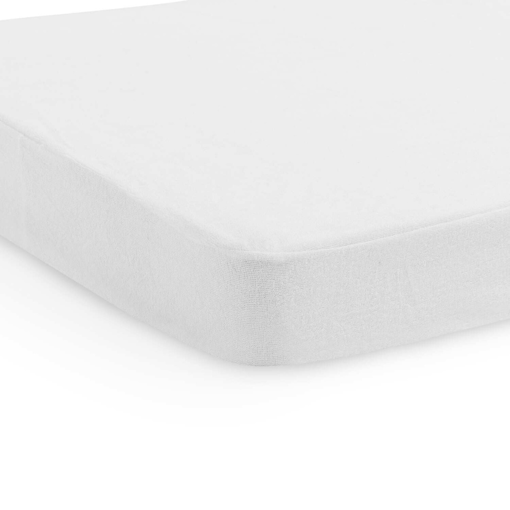 Jollein matrasbeschermer waterdicht badstof ledikant 60x120 - wit - Afbeelding 2